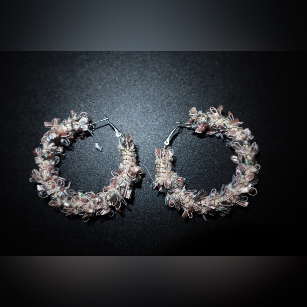 Tassel Decor Hoop Earrings